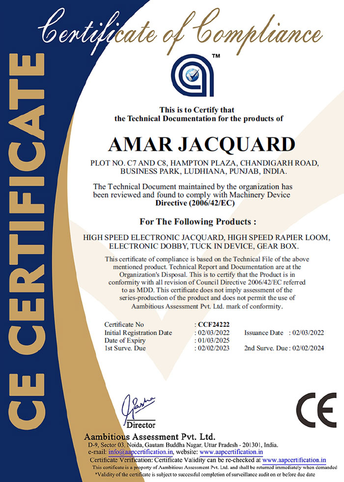 CE Marking Amar Jacquard